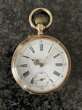 Taschenuhr Breguet spiral 14k