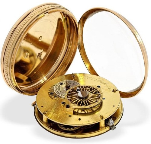 Goldene spindeltaschenuhr - goldene,
