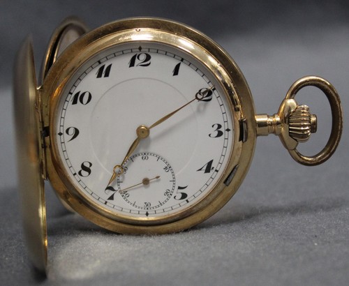 Savonette taschenuhr 585er - -,