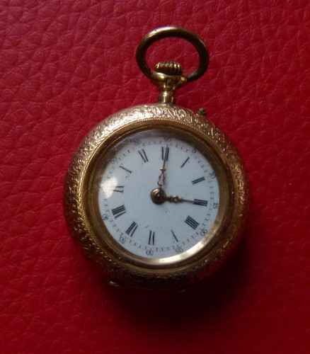 Damen taschenuhr antik - antik, gold