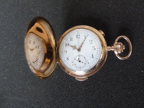 Savonette taschenuhr gold mit - savonette,