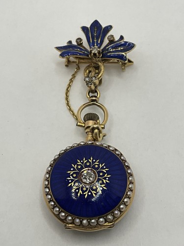 Antike broschenuhr gold - antike,